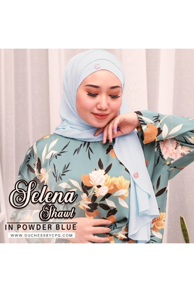 SELENA SHAWL - POWDER BLUE